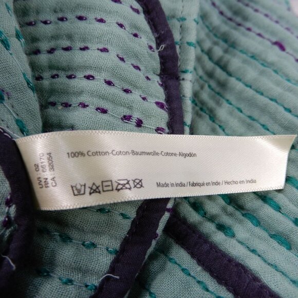 Free People FP ONE Tavi Quilted Hooded JACKET Size L Zip Up Green Blue Black NEW - Picture 10 of 10